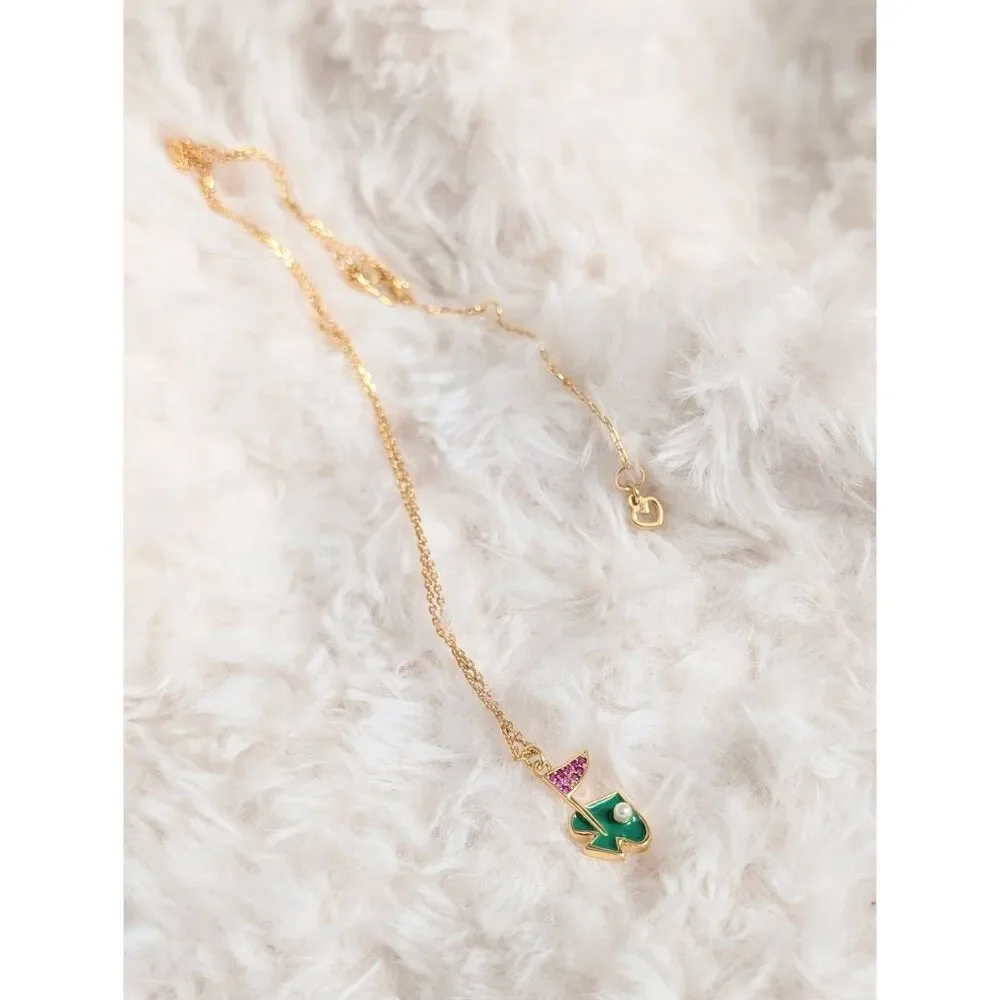 KATE SPADE NY Golf Hole in One Enamel Necklace